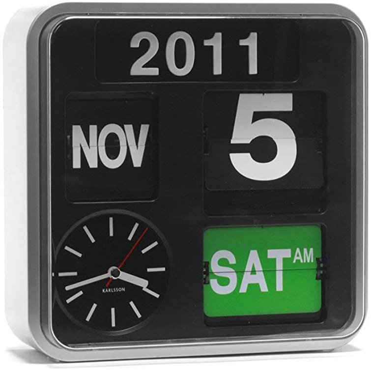 Ebern Designs Digital Quartz Alarm Tabletop Clock in Black Wayfair.co.uk